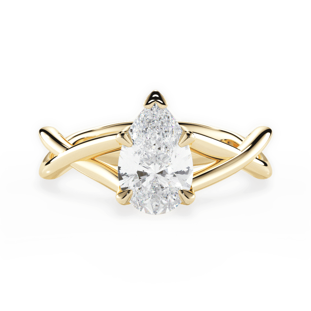 14kt Yellow Gold/18kt Yellow Gold/pear/top