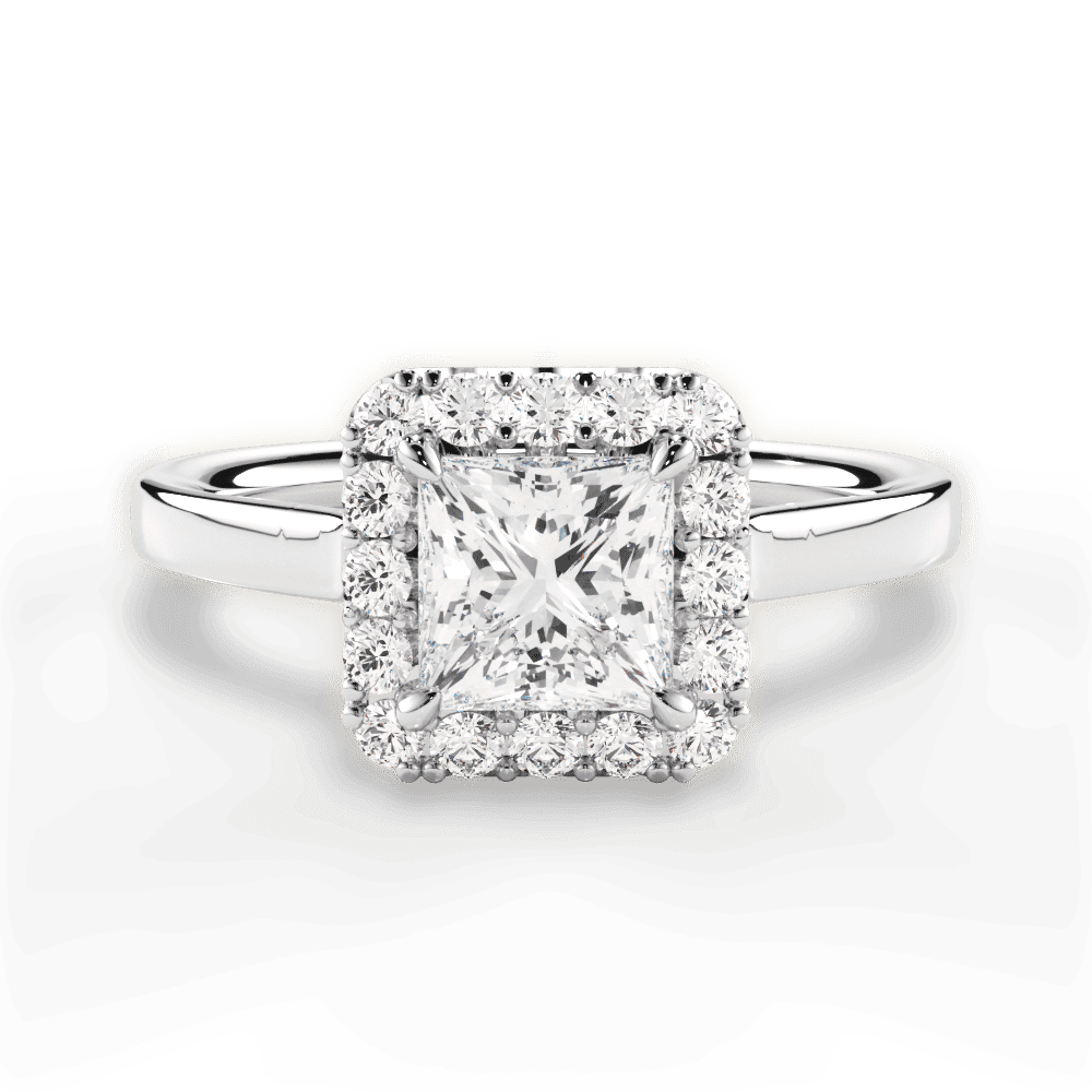 14kt White Gold/18kt White Gold/Platinum/princess/top
