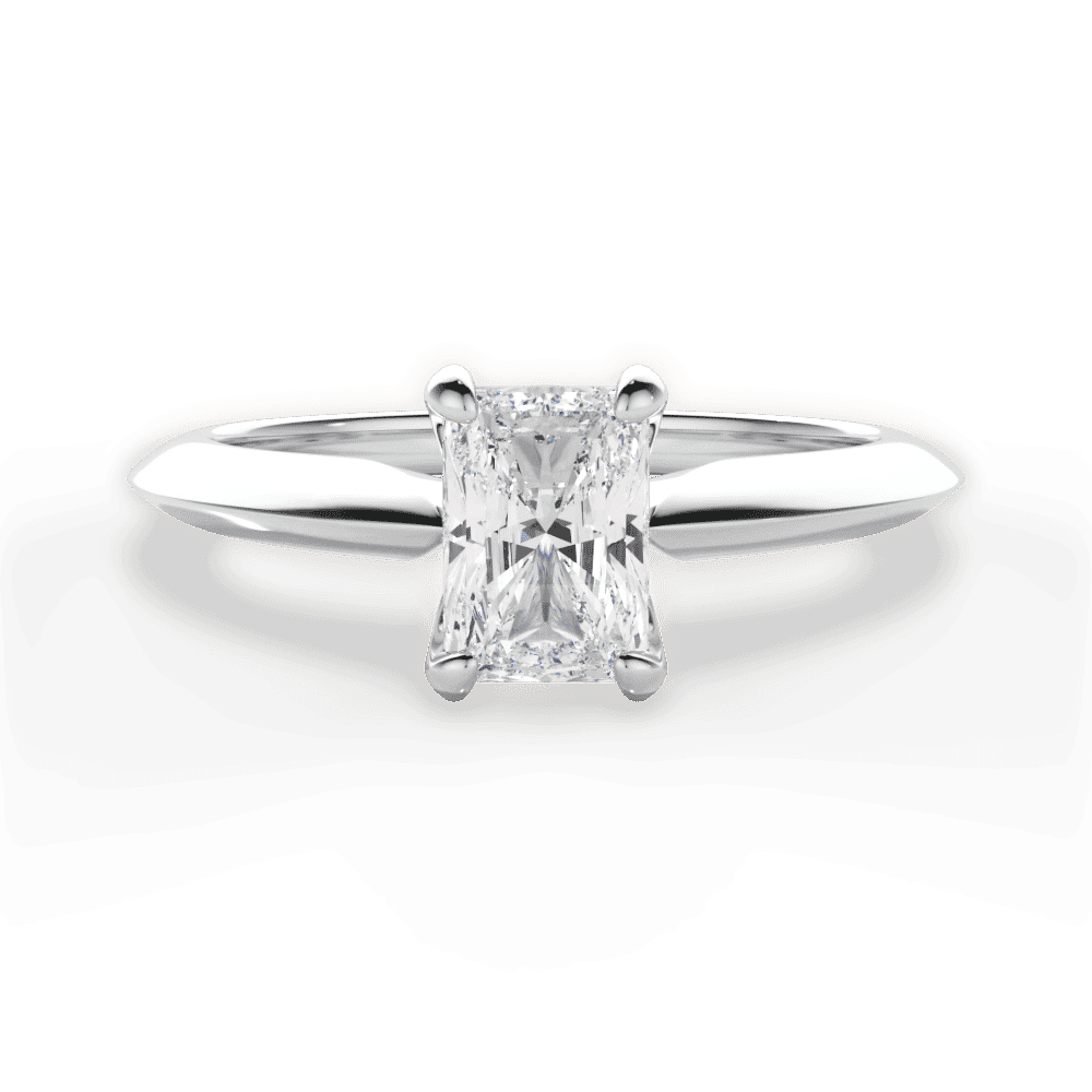14kt White Gold/18kt White Gold/Platinum/radiant/top