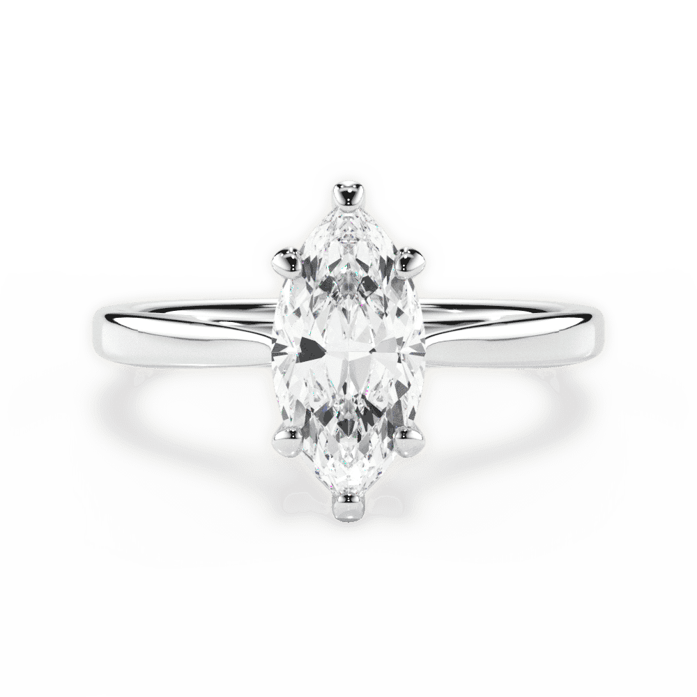 14kt White Gold/18kt White Gold/Platinum/marquise/top