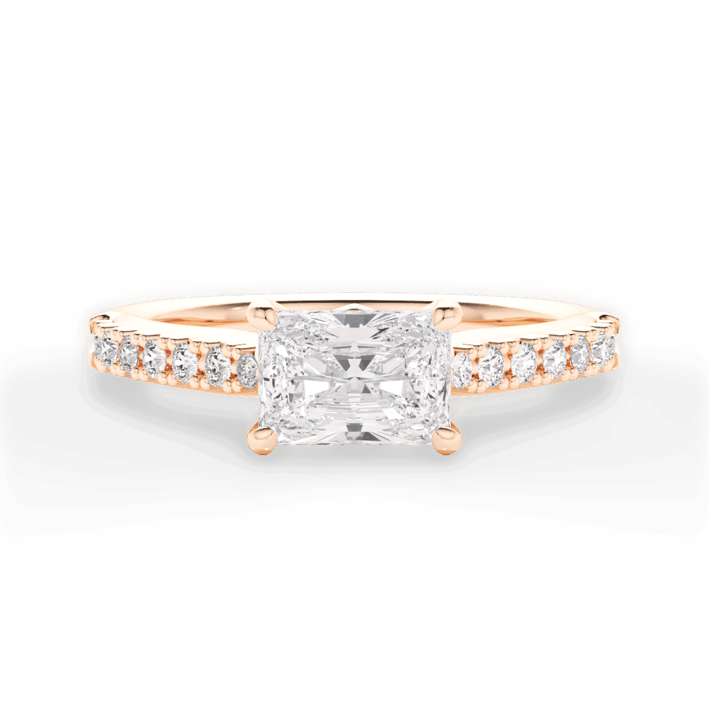 14kt Rose Gold/18kt Rose Gold/radiant/top