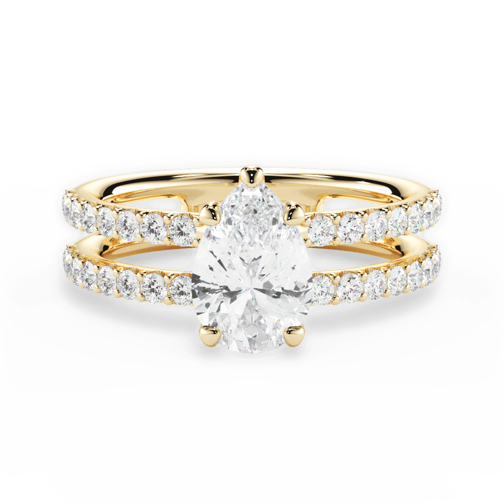 14kt Yellow Gold/18kt Yellow Gold/pear/top