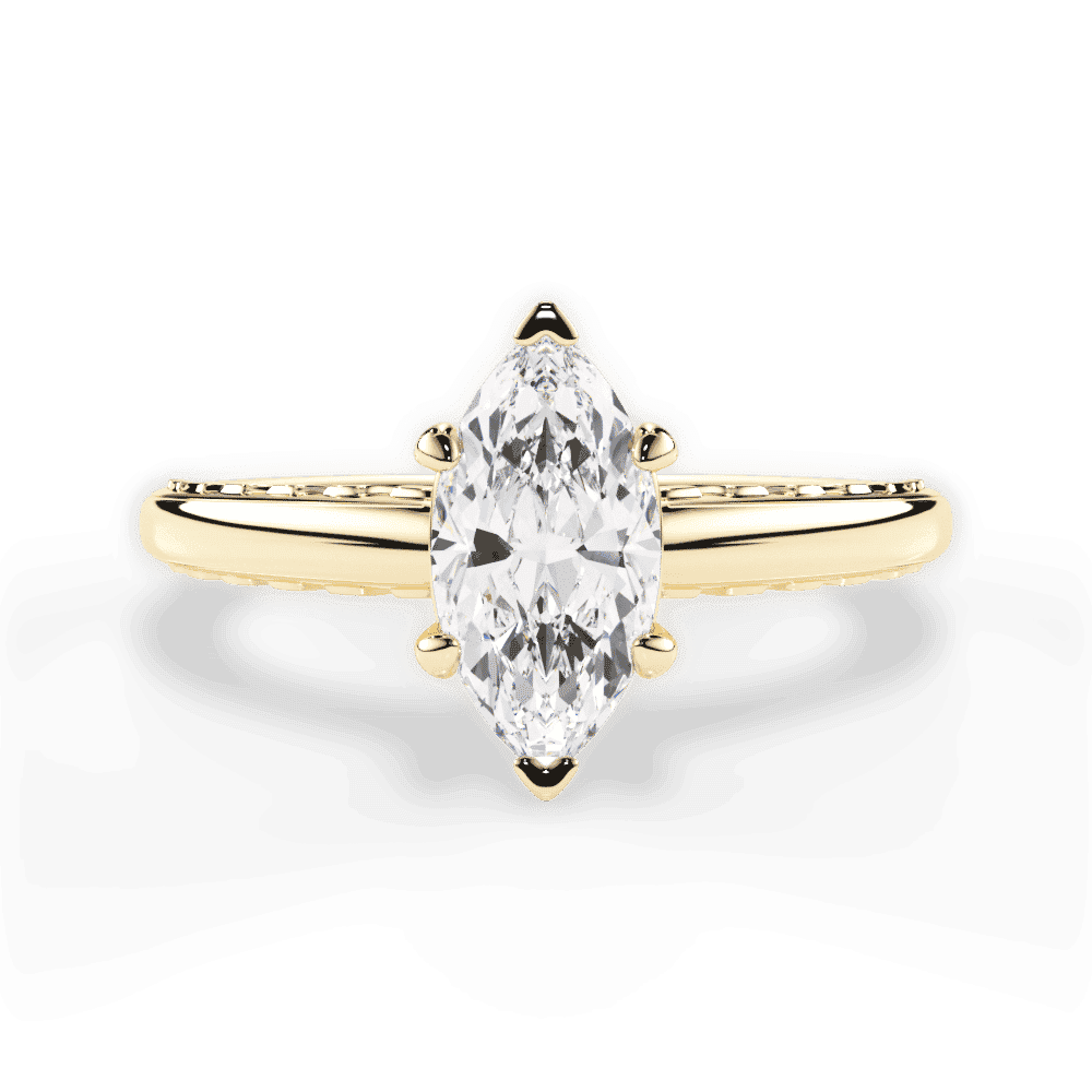 14kt Yellow Gold/18kt Yellow Gold/marquise/top