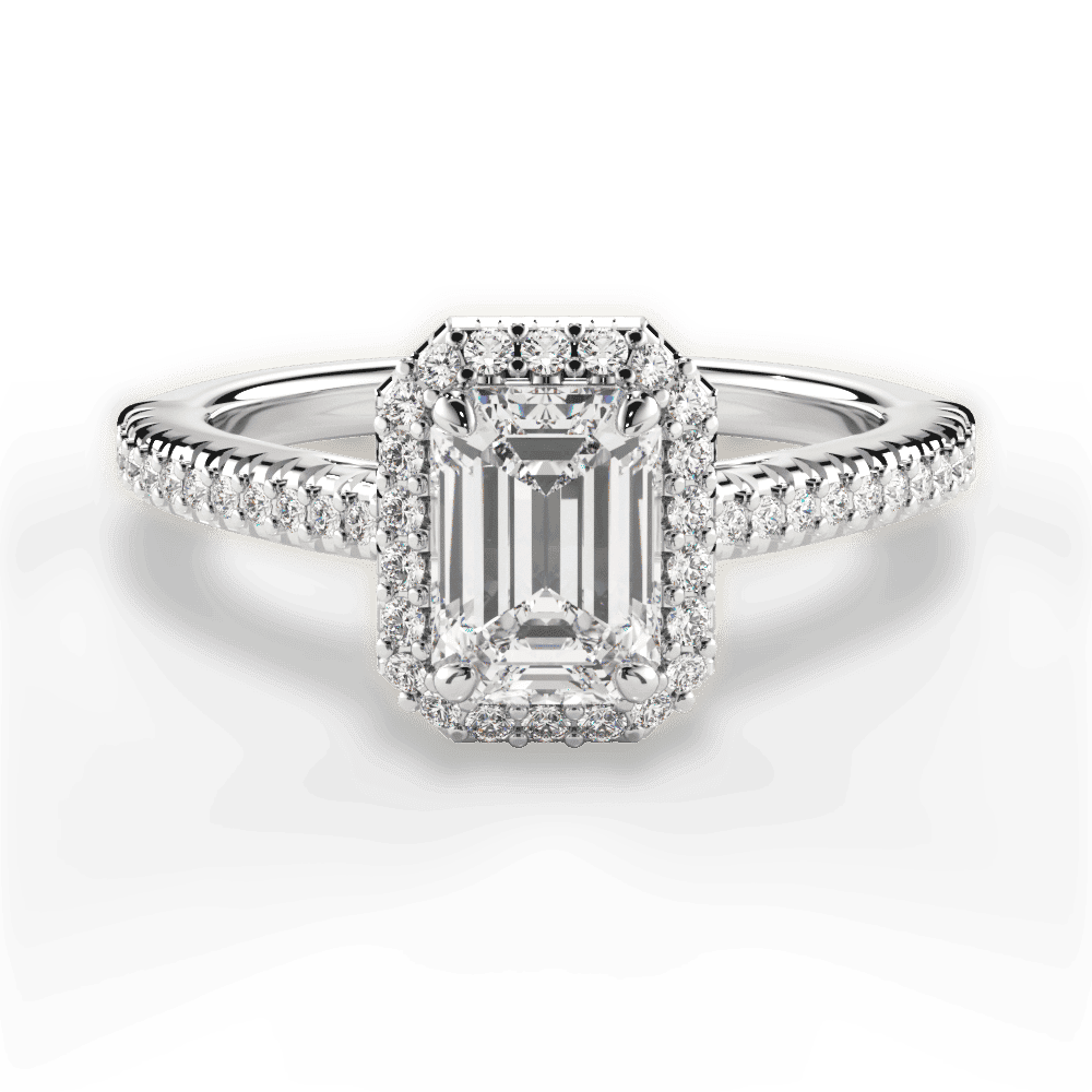 14kt White Gold/18kt White Gold/Platinum/emerald/top