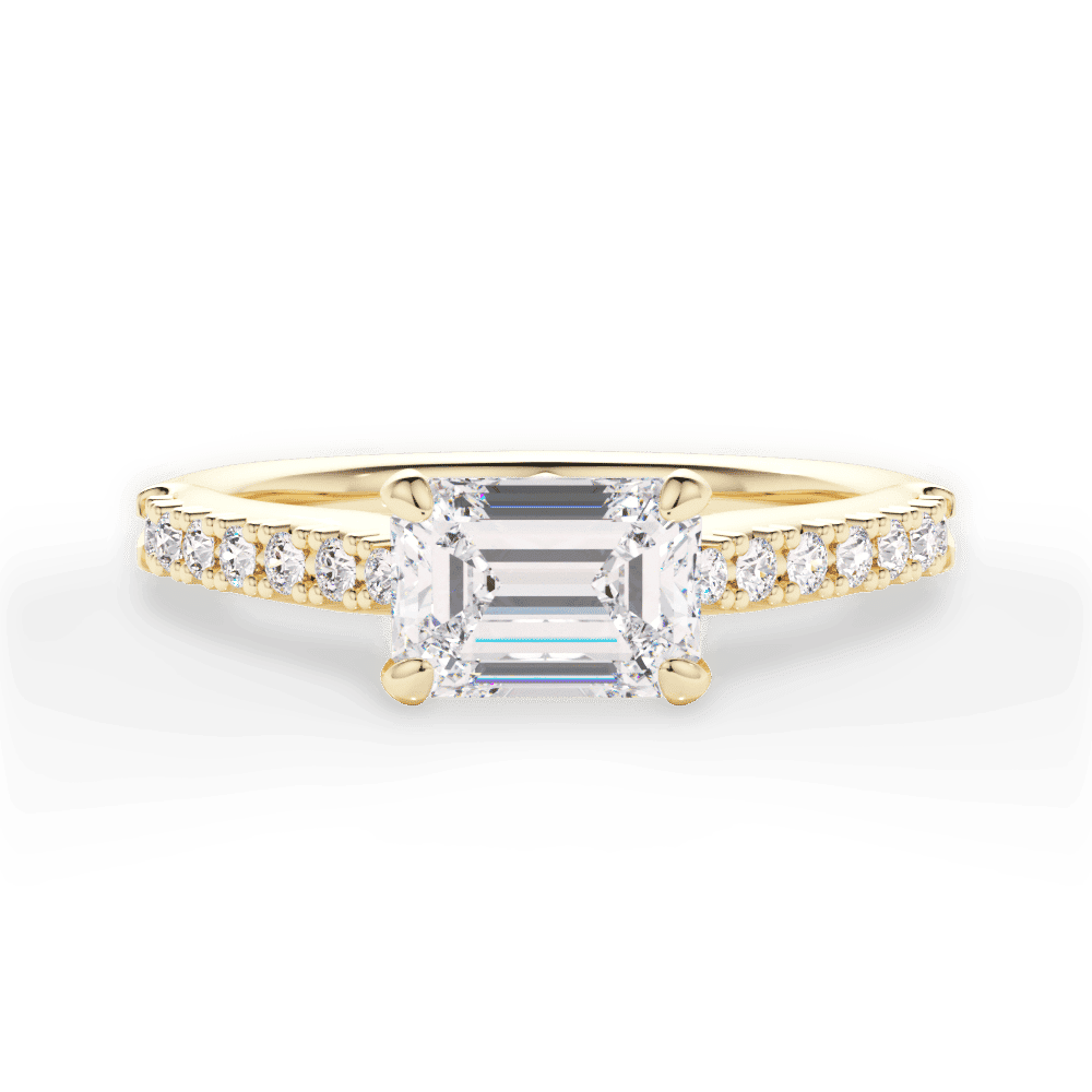 14kt Yellow Gold/18kt Yellow Gold/emerald/top