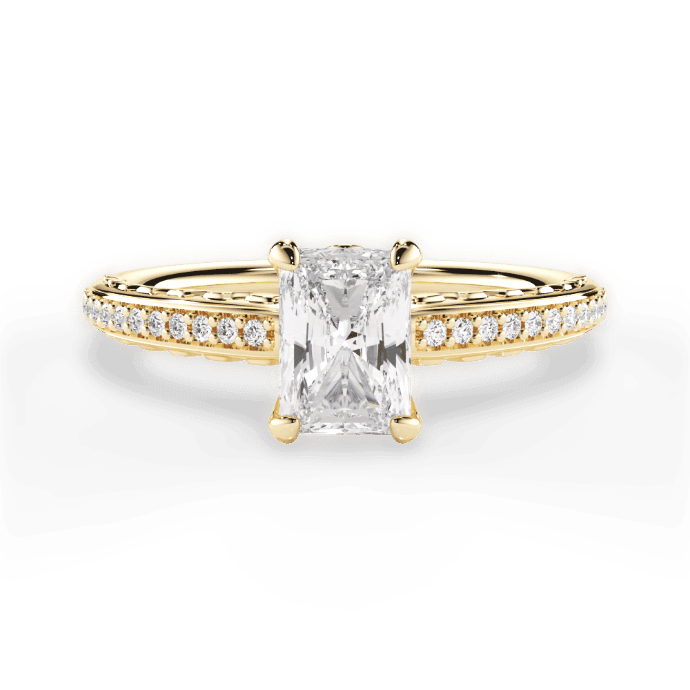 14kt Yellow Gold/18kt Yellow Gold/radiant/top