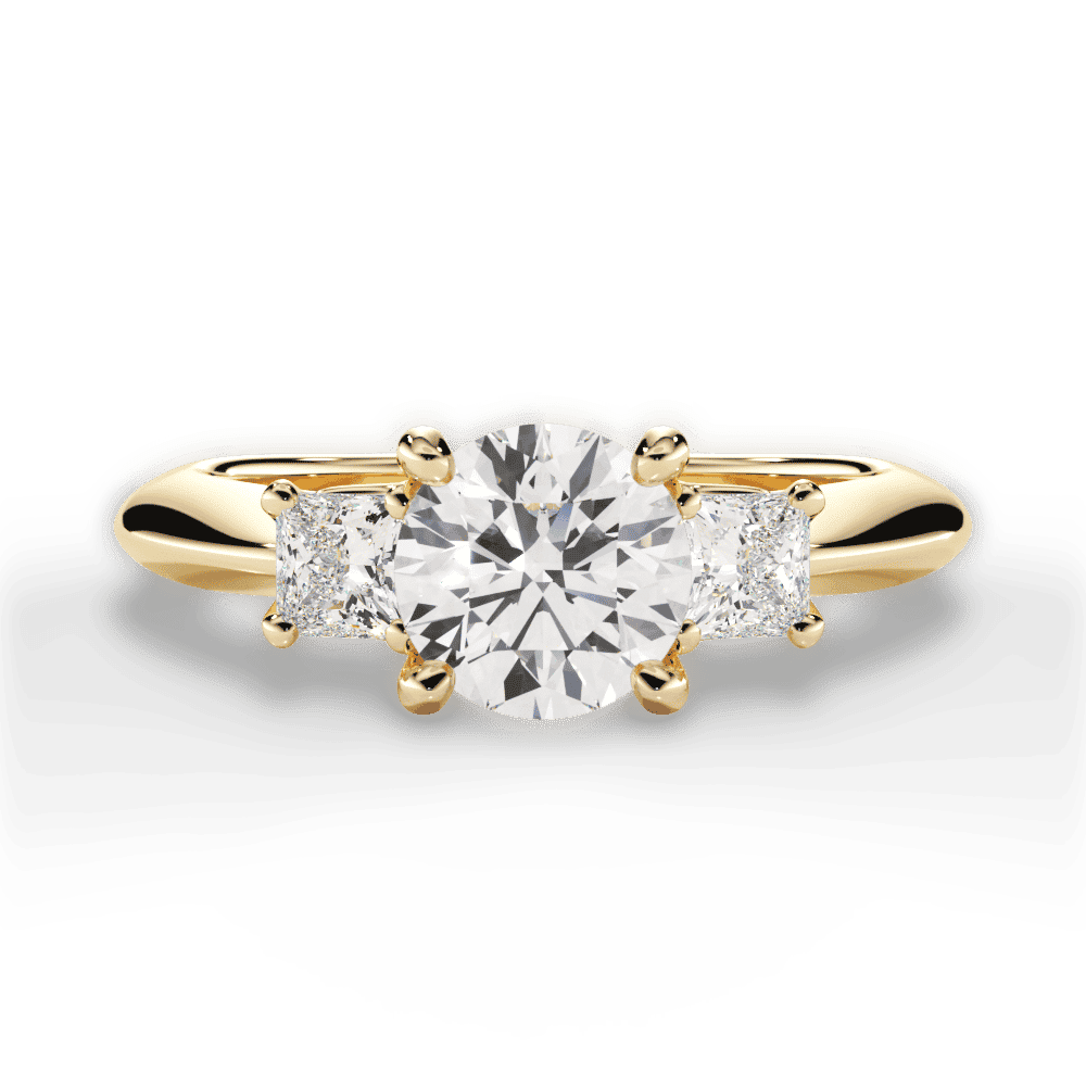 14kt Yellow Gold/18kt Yellow Gold/round/top