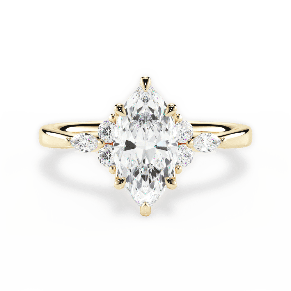 14kt Yellow Gold/18kt Yellow Gold/marquise/top