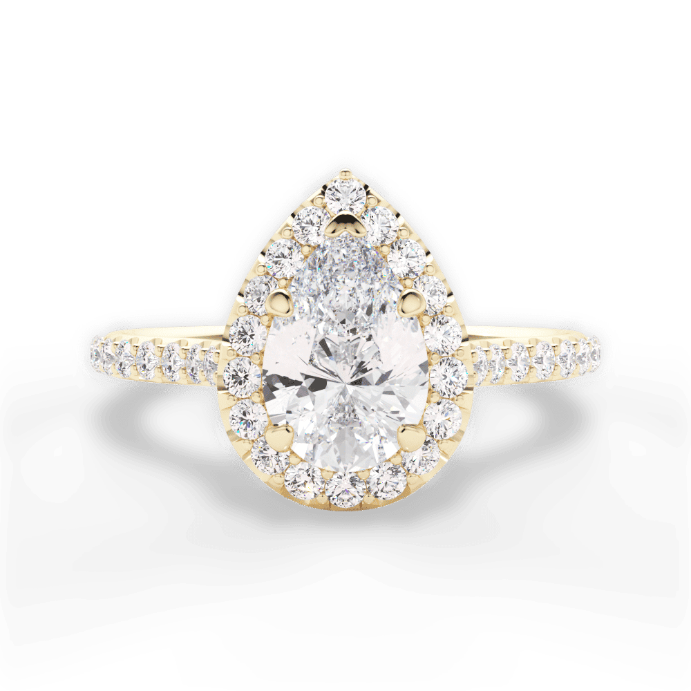 14kt Yellow Gold/18kt Yellow Gold/pear/top