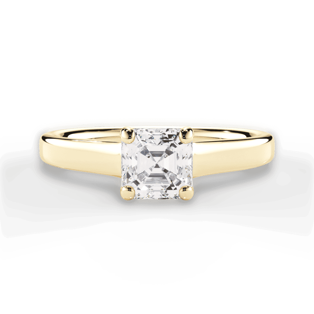 14kt Yellow Gold/18kt Yellow Gold/asscher/top