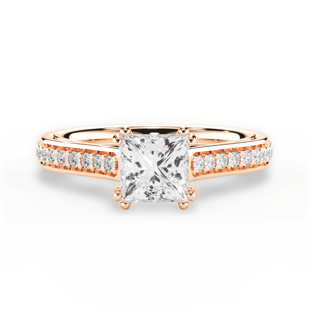 14kt Rose Gold/18kt Rose Gold/princess/top