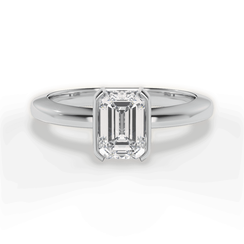 14kt White Gold/18kt White Gold/Platinum/emerald/top