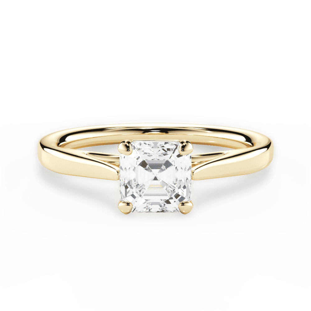 14kt Yellow Gold/18kt Yellow Gold/asscher/top