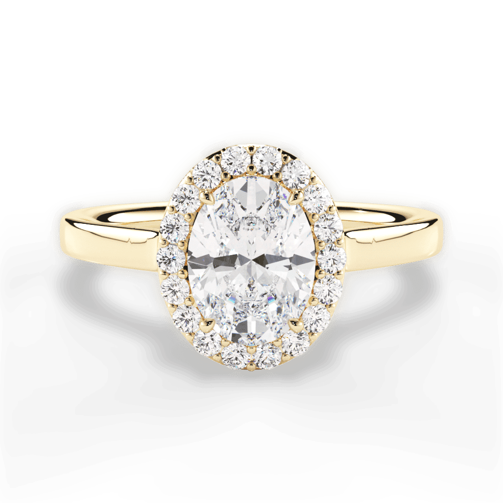 14kt Yellow Gold/18kt Yellow Gold/oval/top