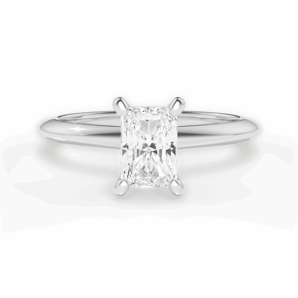 14kt White Gold/18kt White Gold/Platinum/radiant/top