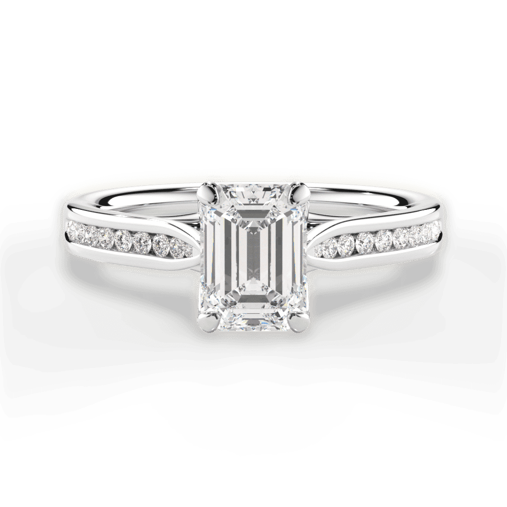 14kt White Gold/18kt White Gold/Platinum/emerald/top