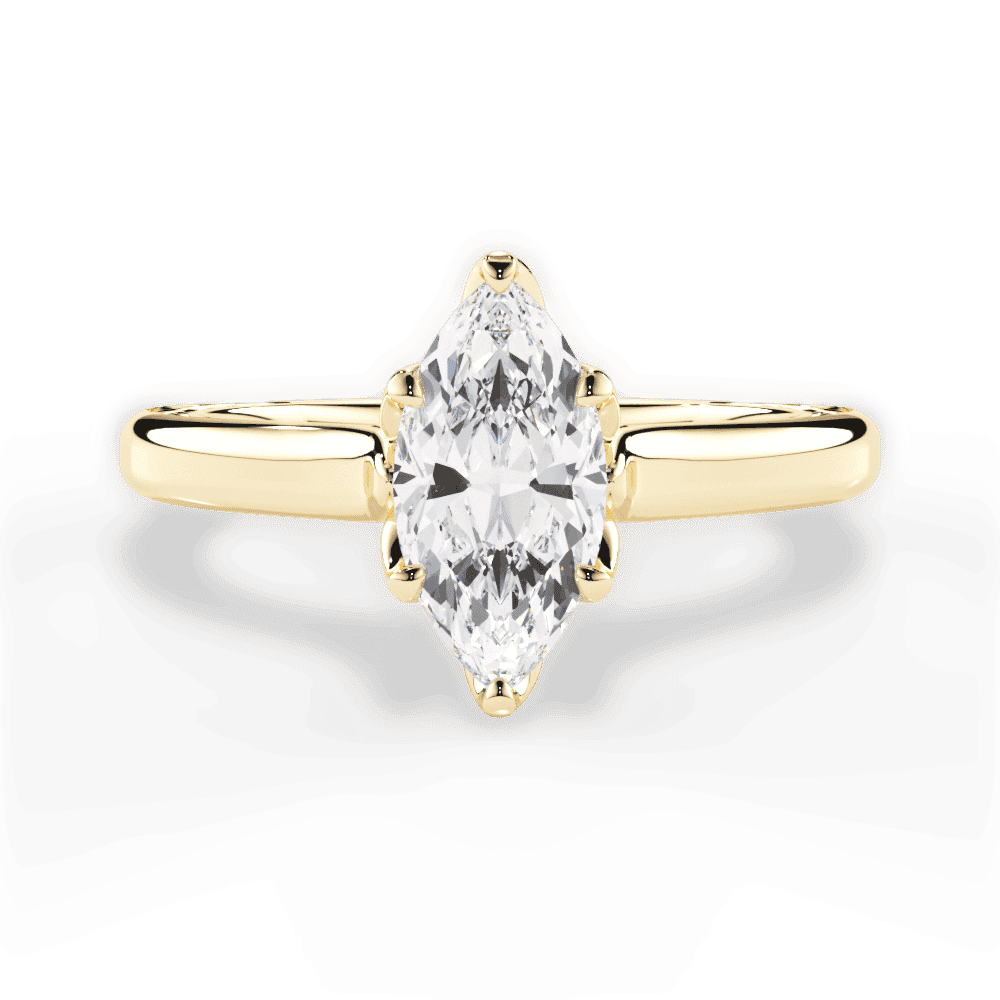 14kt Yellow Gold/18kt Yellow Gold/marquise/top