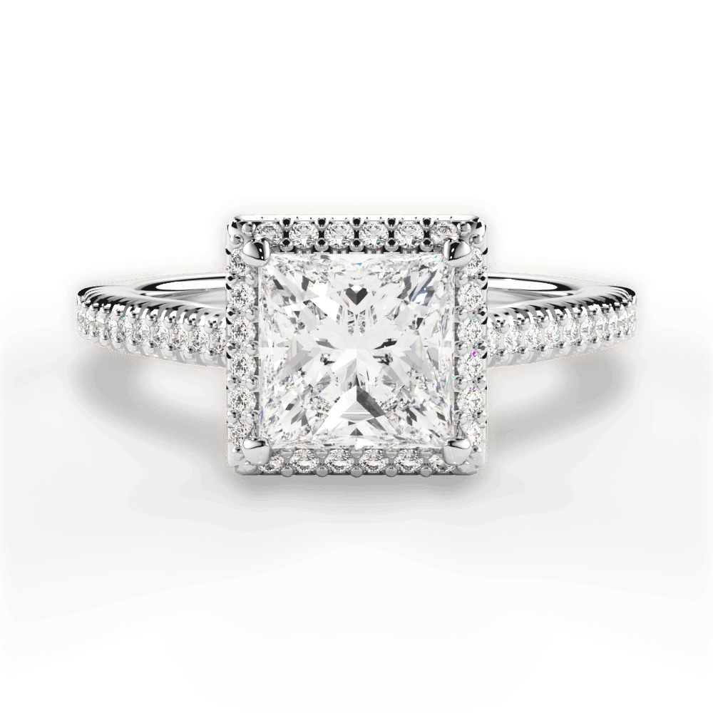 14kt White Gold/18kt White Gold/Platinum/princess/top