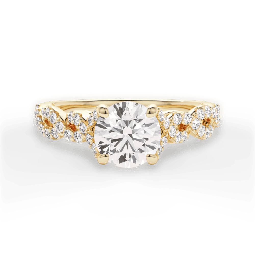 14kt Yellow Gold/18kt Yellow Gold/round/top