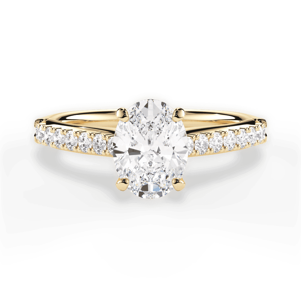 14kt Yellow Gold/18kt Yellow Gold/oval/top