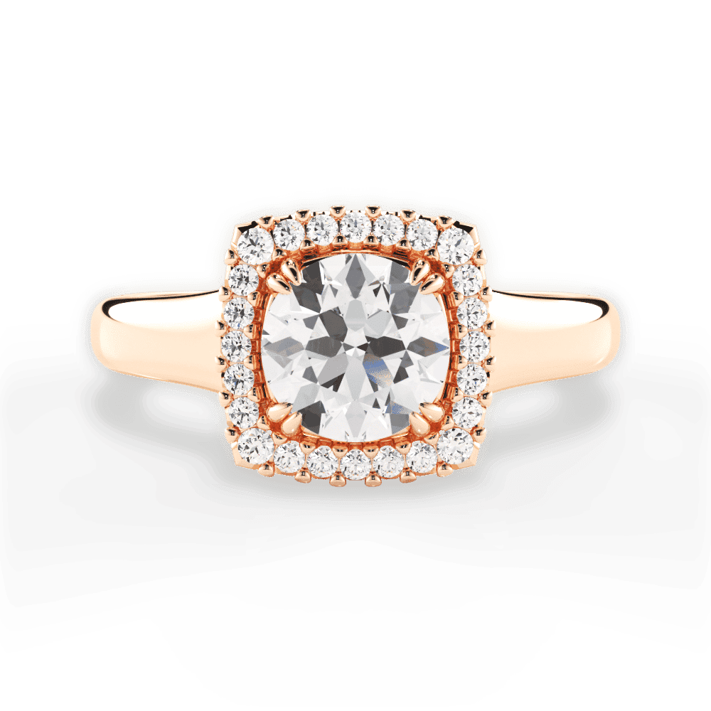 14kt Rose Gold/18kt Rose Gold/round/top