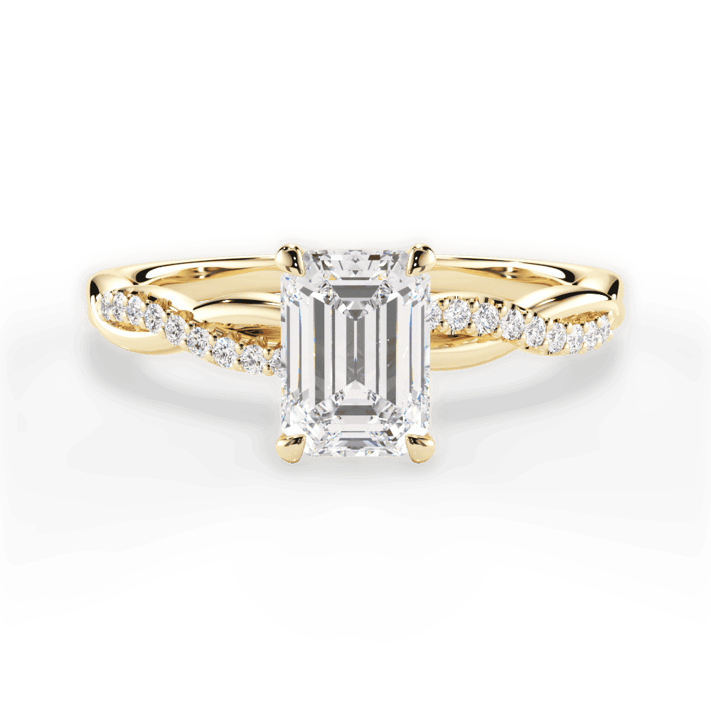 14kt Yellow Gold/18kt Yellow Gold/emerald/top