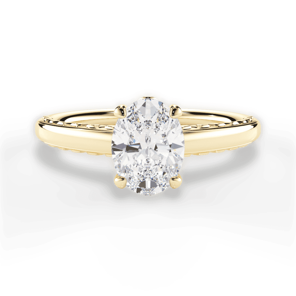 14kt Yellow Gold/18kt Yellow Gold/oval/top