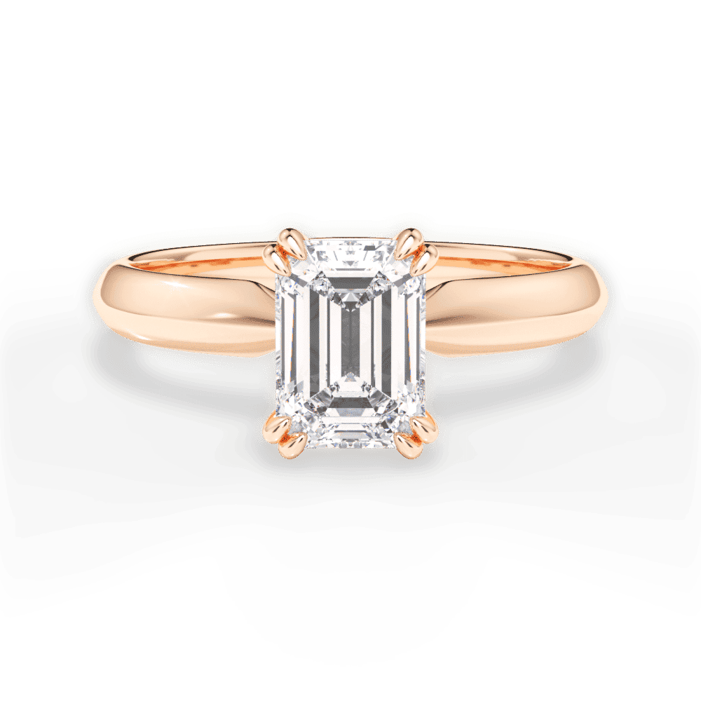 14kt Rose Gold/18kt Rose Gold/emerald/top