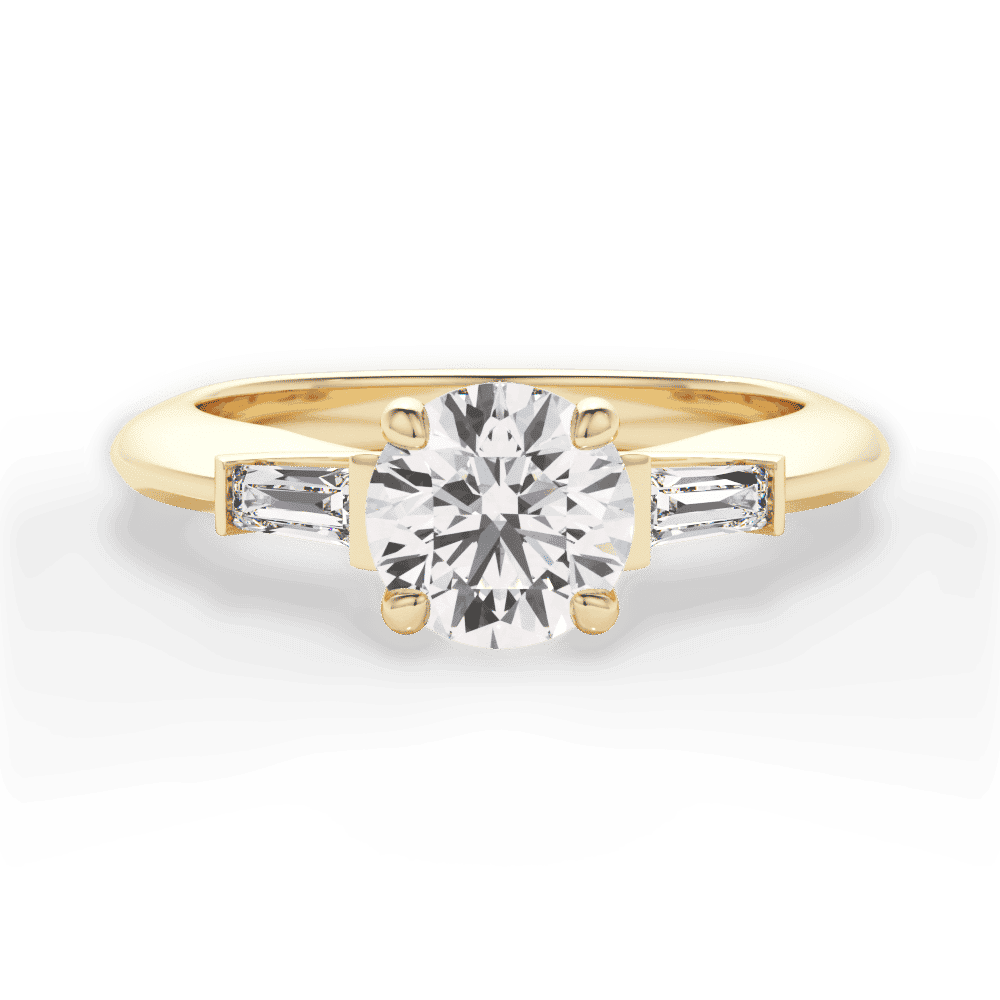 14kt Yellow Gold/18kt Yellow Gold/round/top