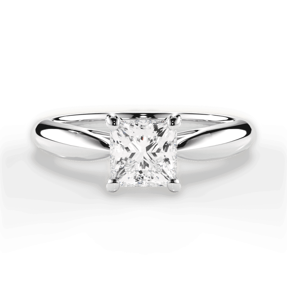 14kt White Gold/18kt White Gold/Platinum/princess/top