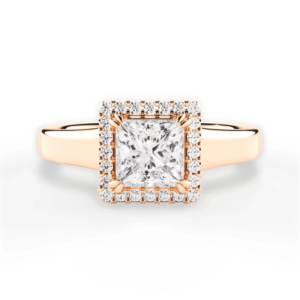 14kt Rose Gold/18kt Rose Gold/princess/top