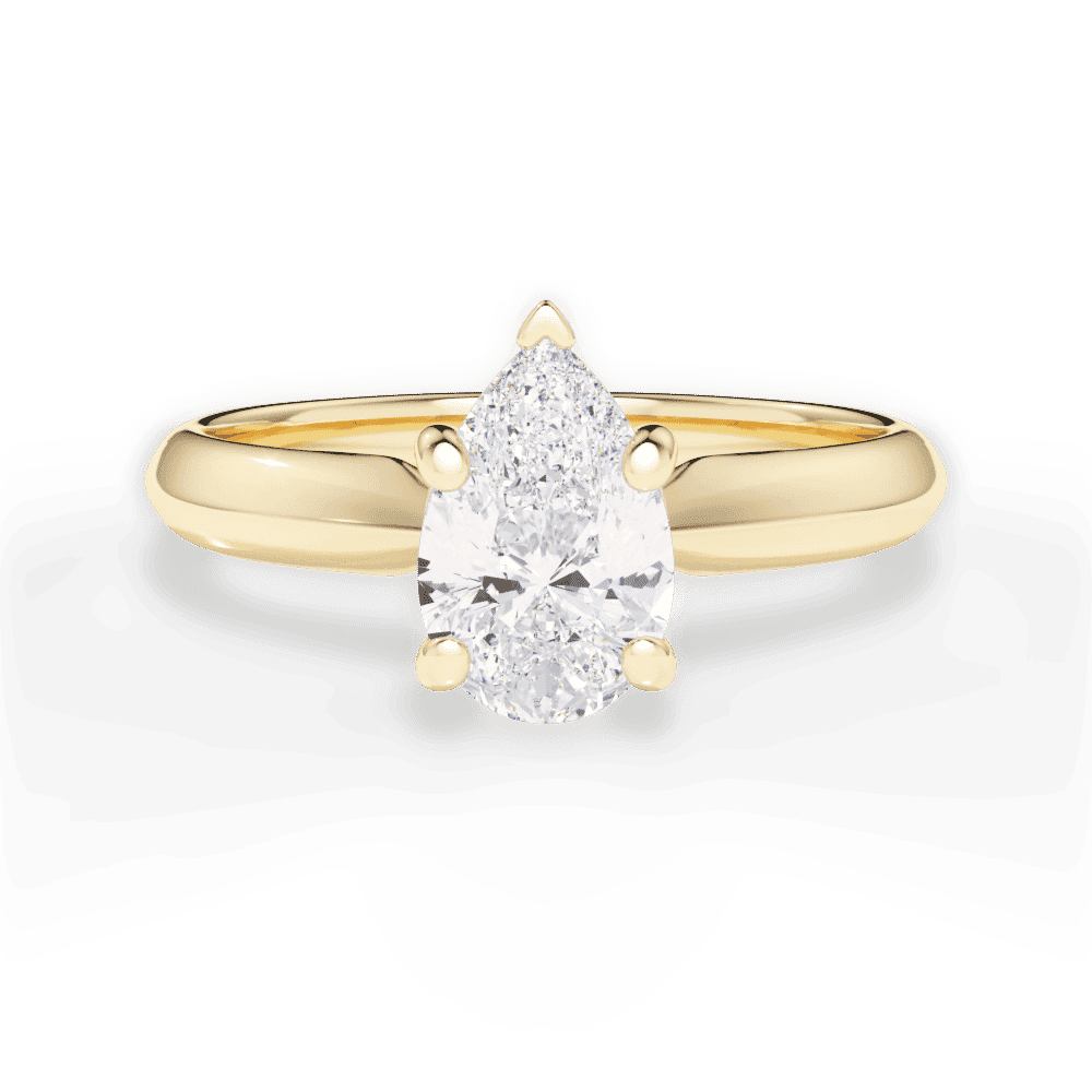 14kt Yellow Gold/18kt Yellow Gold/pear/top
