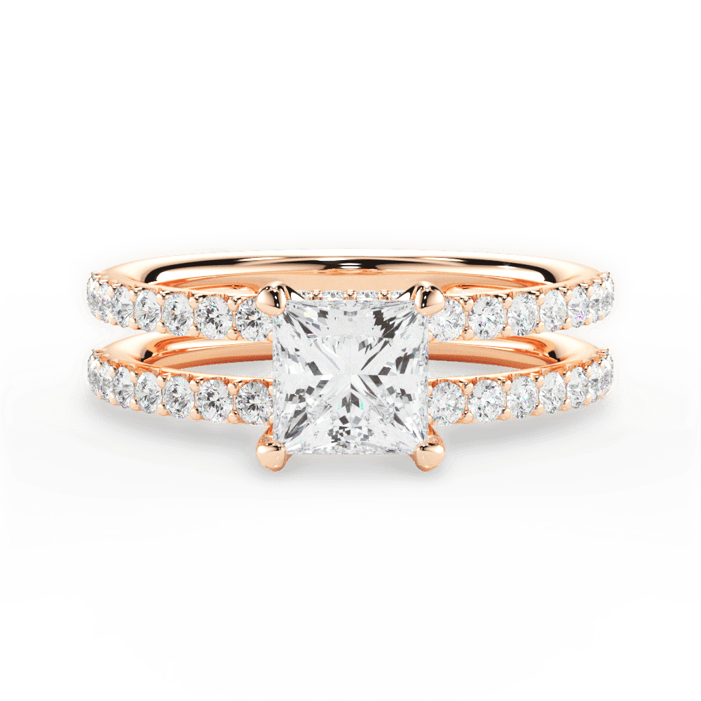 14kt Rose Gold/18kt Rose Gold/princess/top