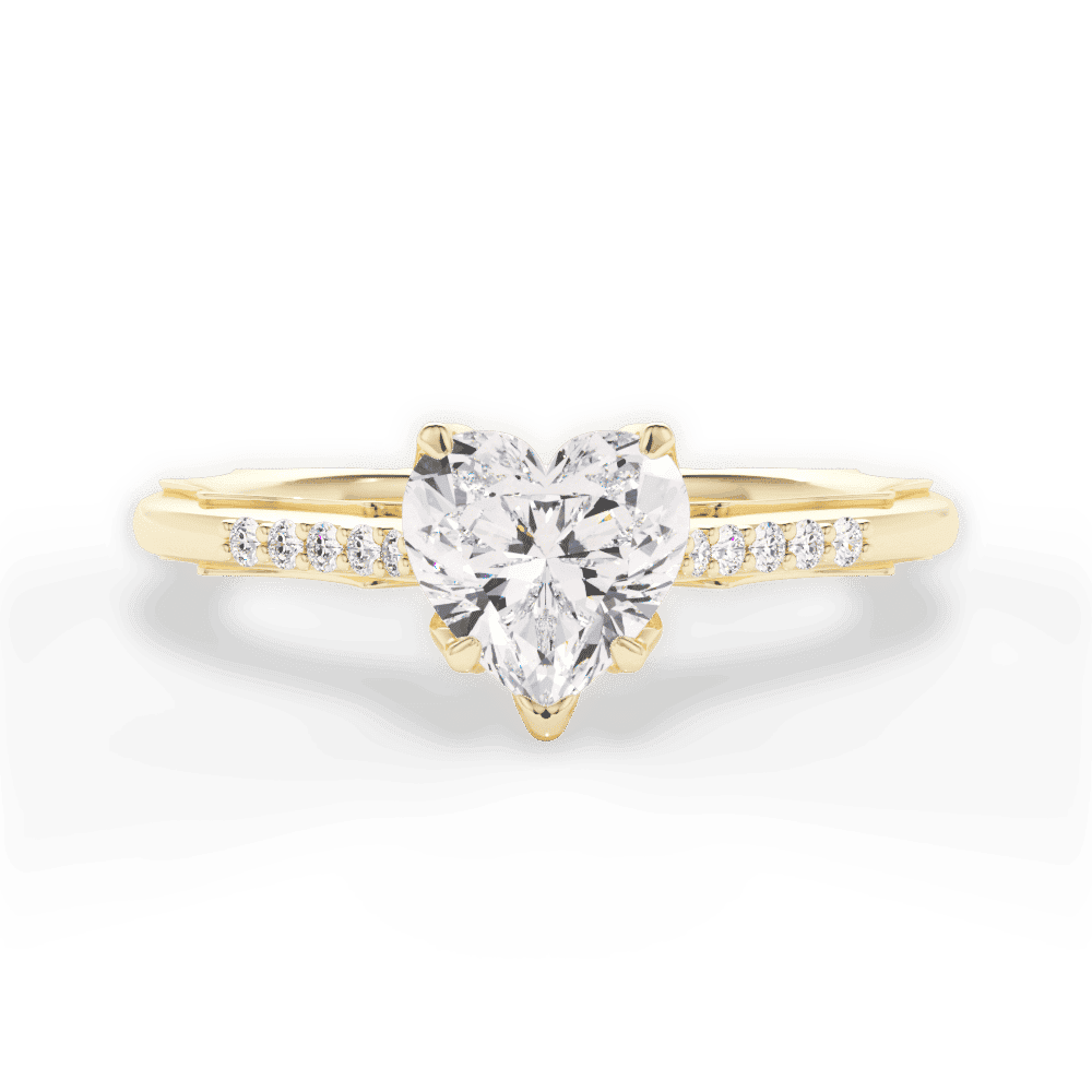 14kt Yellow Gold/18kt Yellow Gold/heart/top