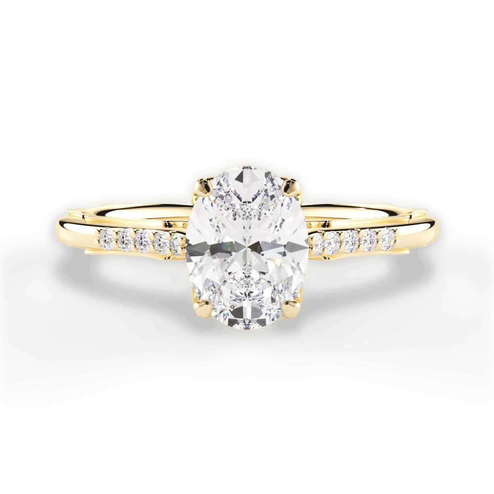 14kt Yellow Gold/18kt Yellow Gold/oval/top
