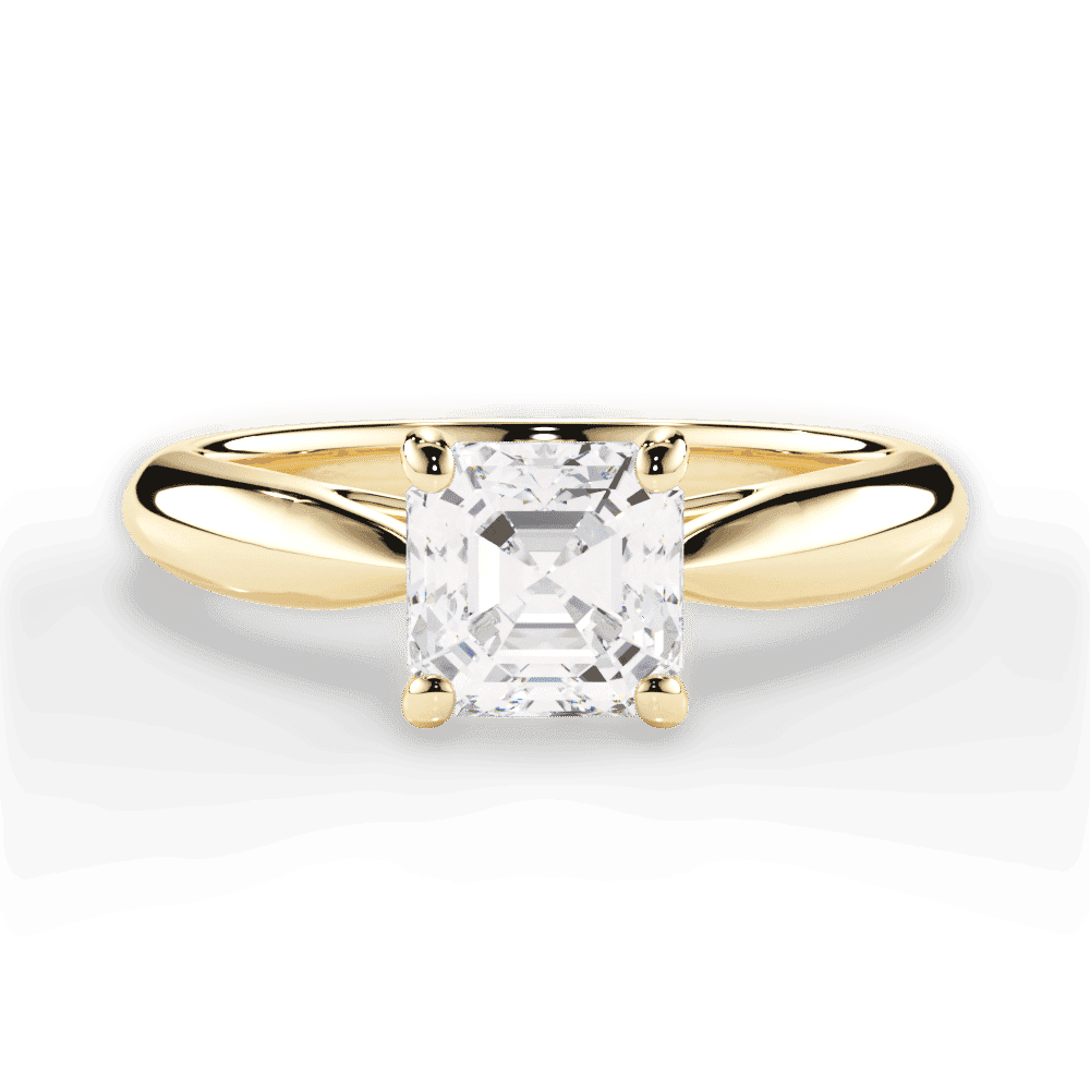 14kt Yellow Gold/18kt Yellow Gold/asscher/top
