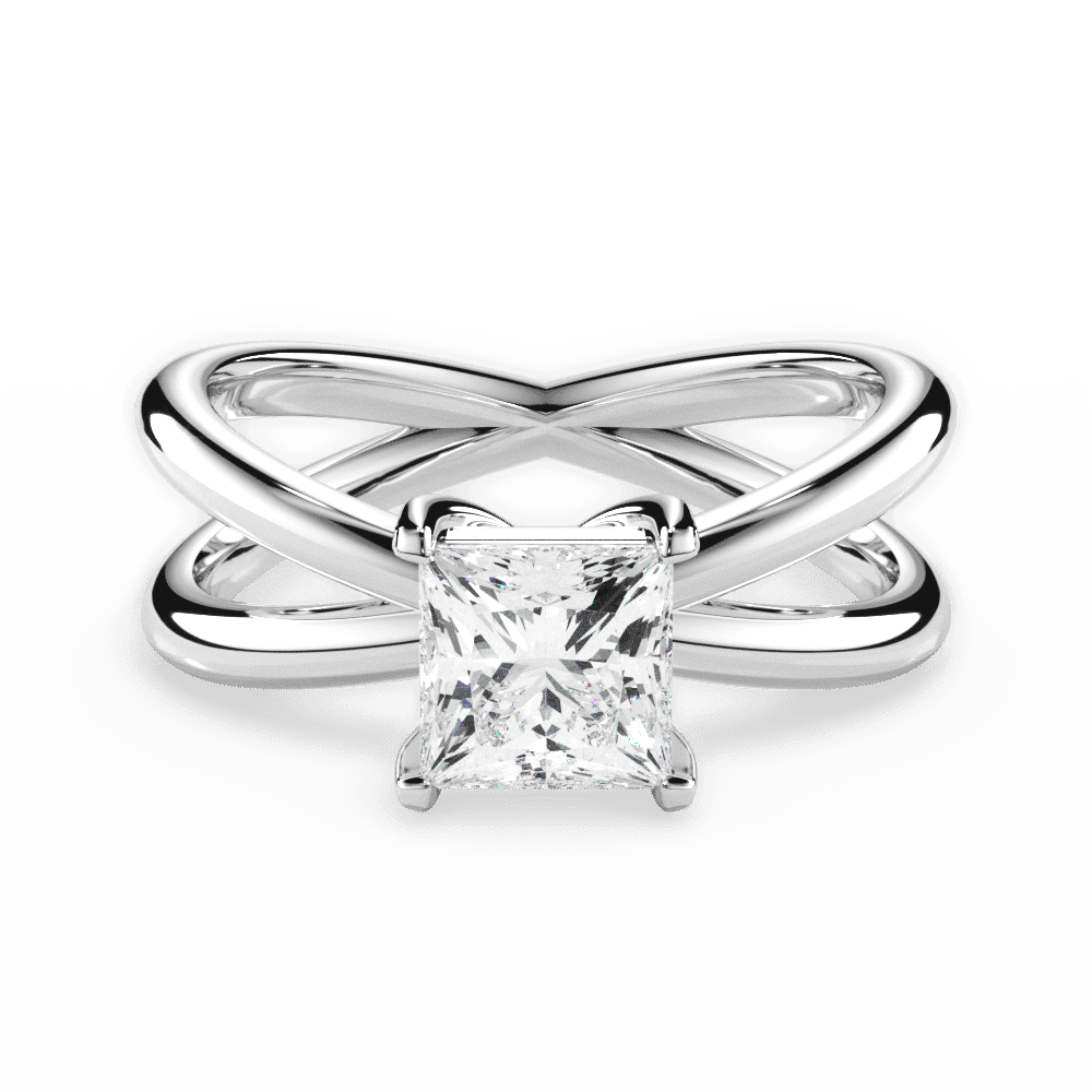 14kt White Gold/18kt White Gold/Platinum/princess/top