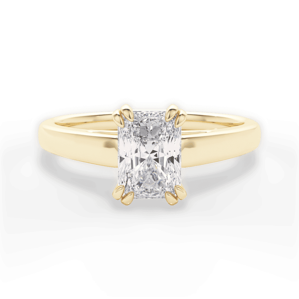 14kt Yellow Gold/18kt Yellow Gold/radiant/top