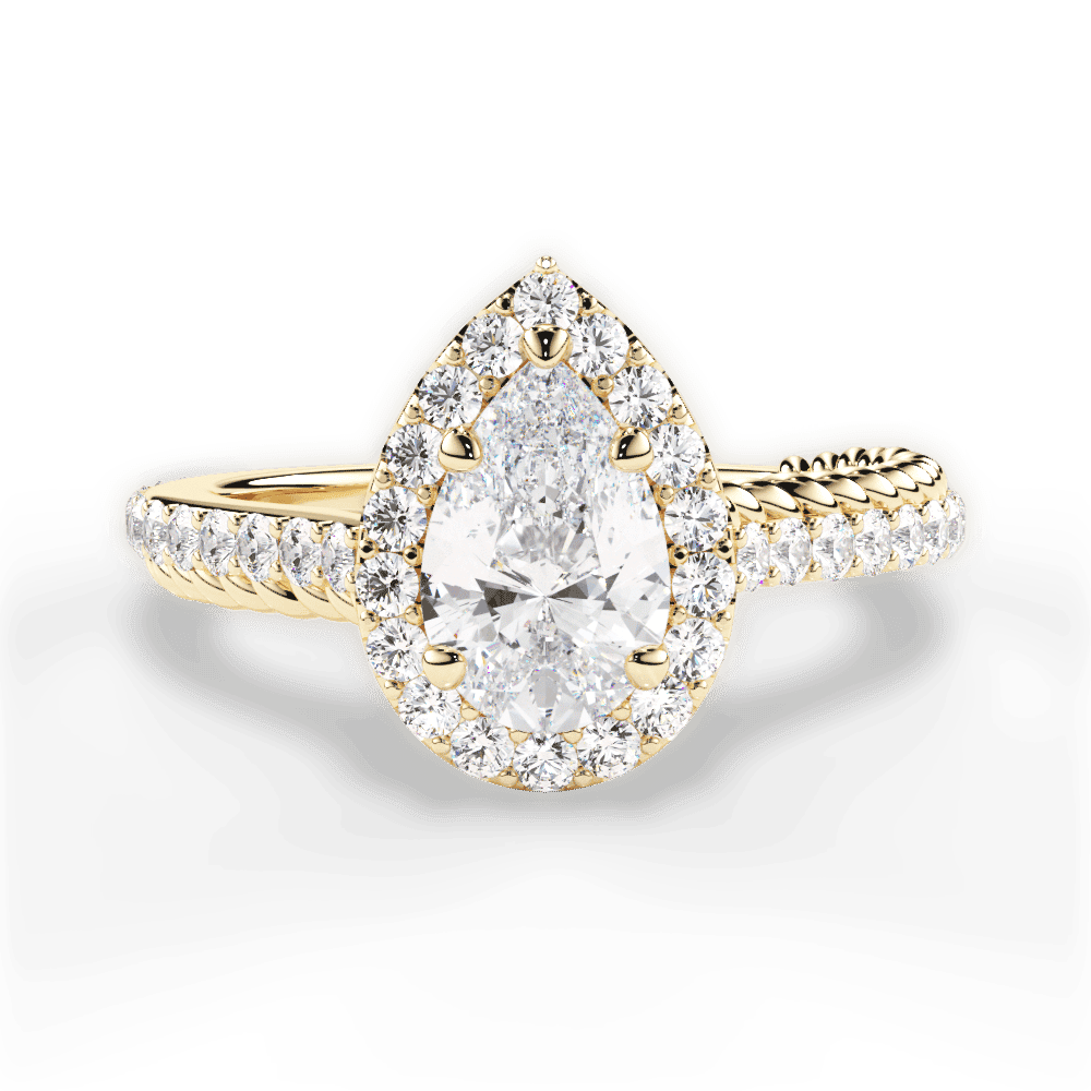 14kt Yellow Gold/18kt Yellow Gold/pear/top