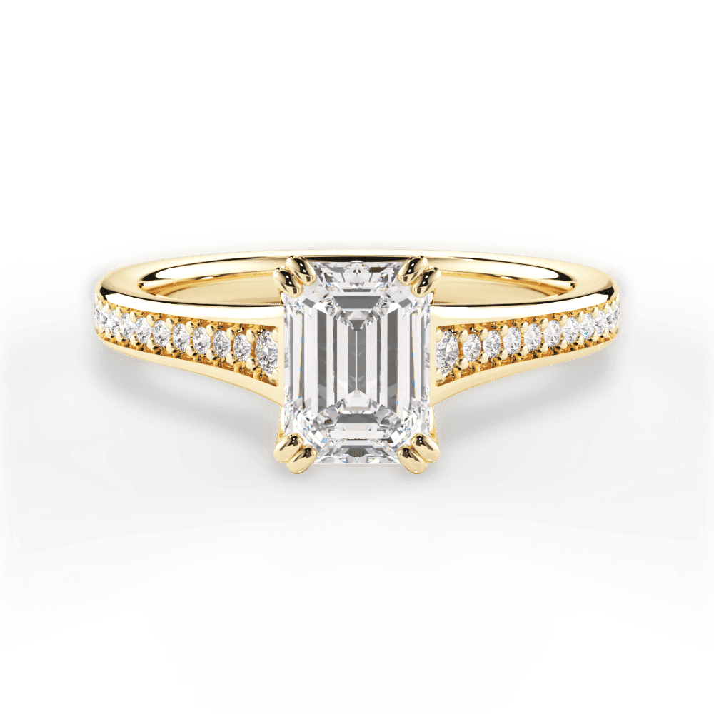 14kt Yellow Gold/18kt Yellow Gold/emerald/top