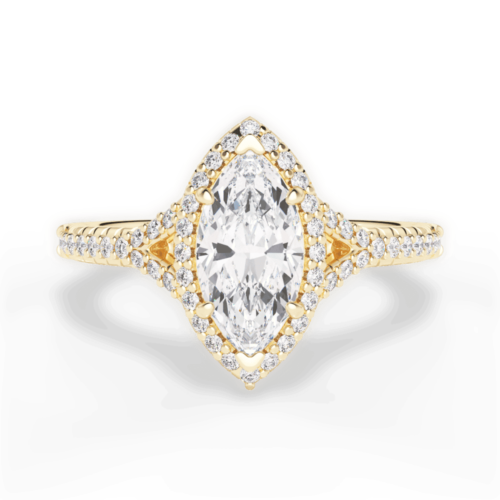 14kt Yellow Gold/18kt Yellow Gold/marquise/top