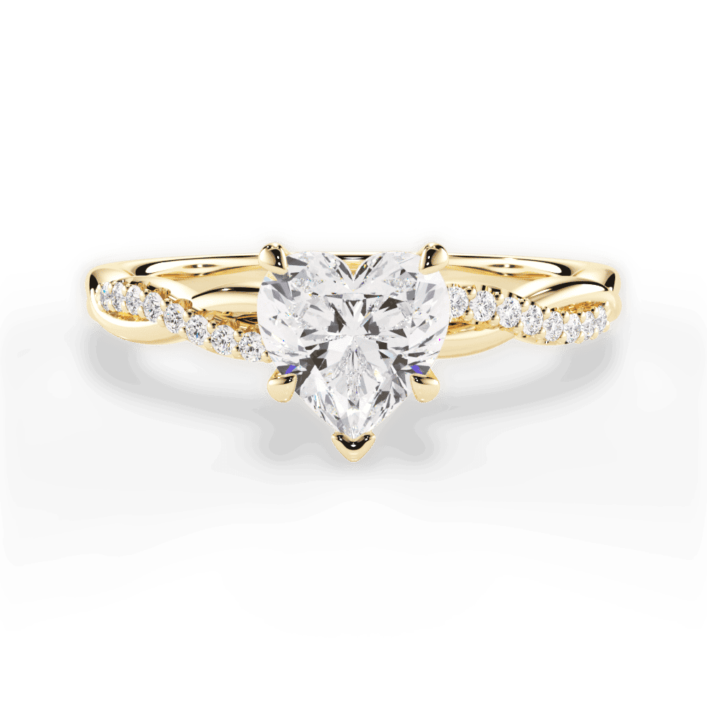 14kt Yellow Gold/18kt Yellow Gold/heart/top