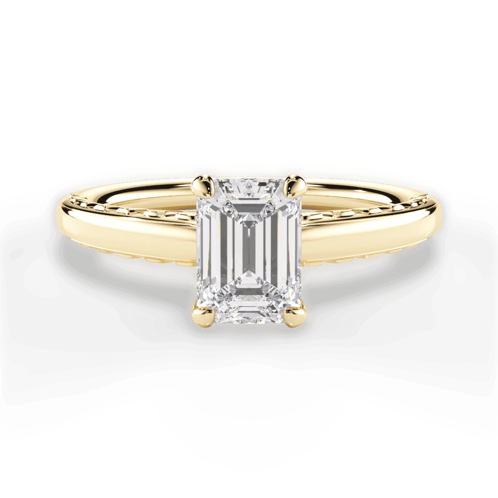 14kt Yellow Gold/18kt Yellow Gold/emerald/top