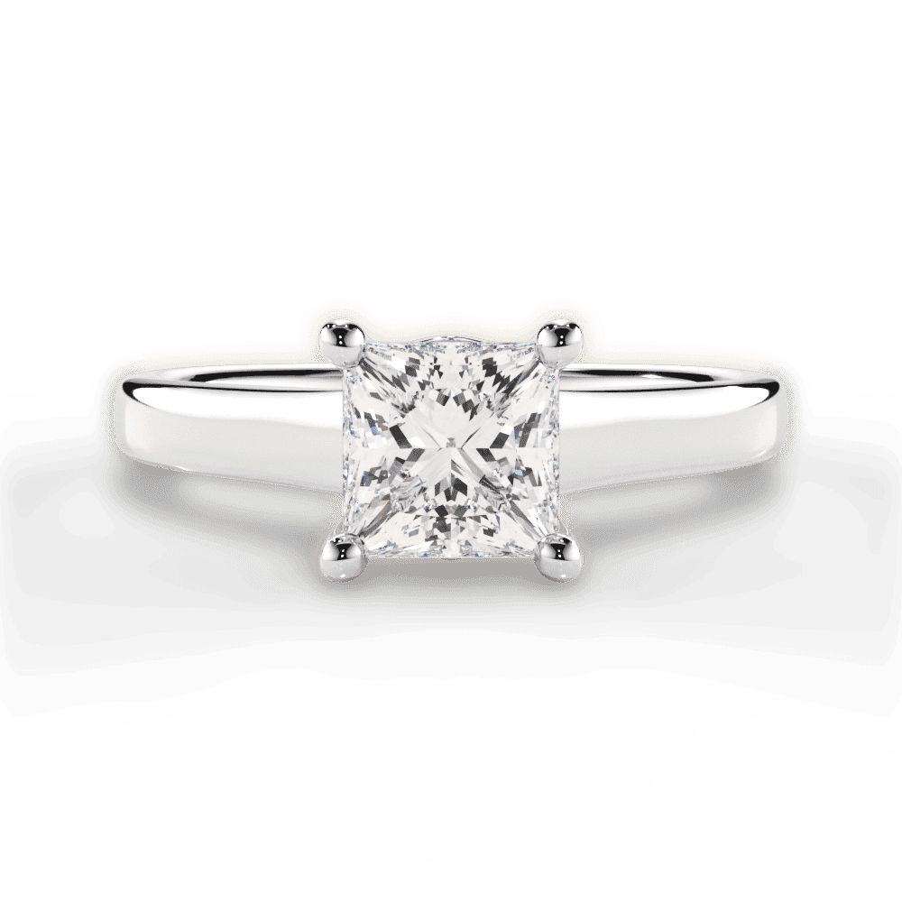 14kt White Gold/18kt White Gold/Platinum/princess/top