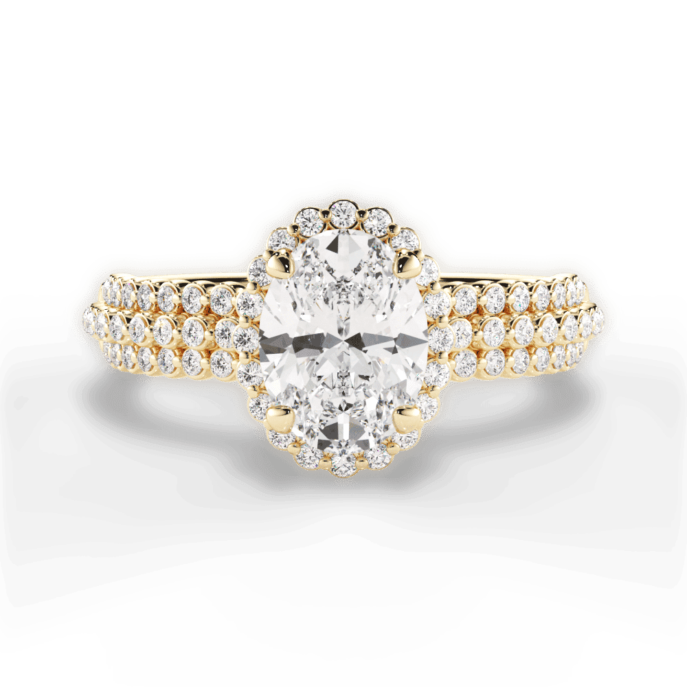14kt Yellow Gold/18kt Yellow Gold/oval/top