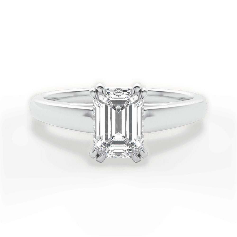 14kt White Gold/18kt White Gold/Platinum/emerald/top