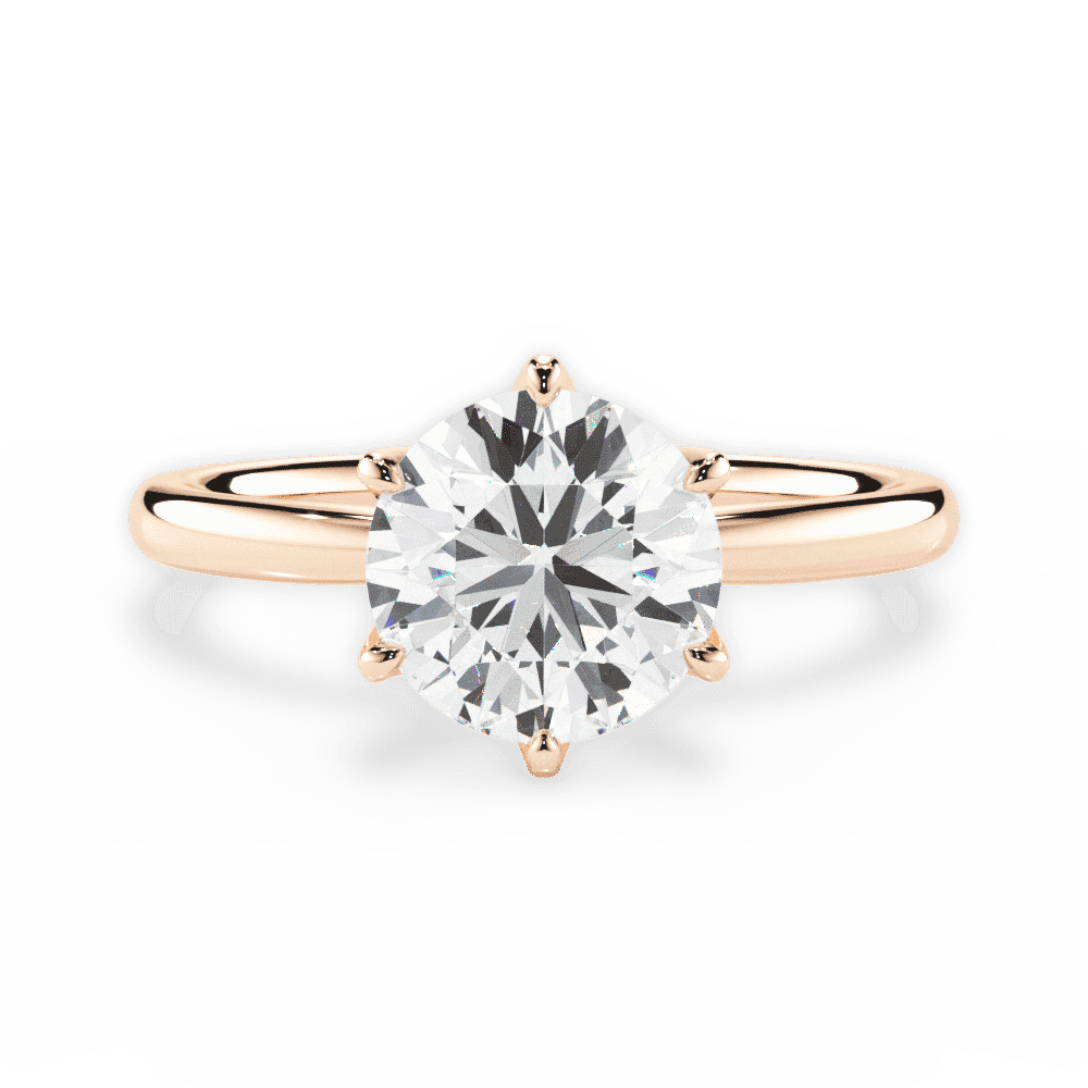 14kt Rose Gold/18kt Rose Gold/round/top
