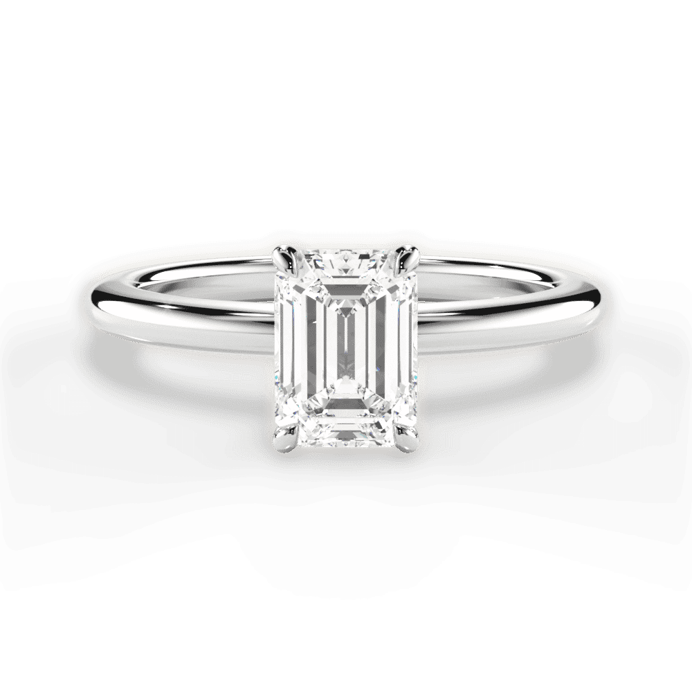 14kt White Gold/18kt White Gold/Platinum/emerald/top