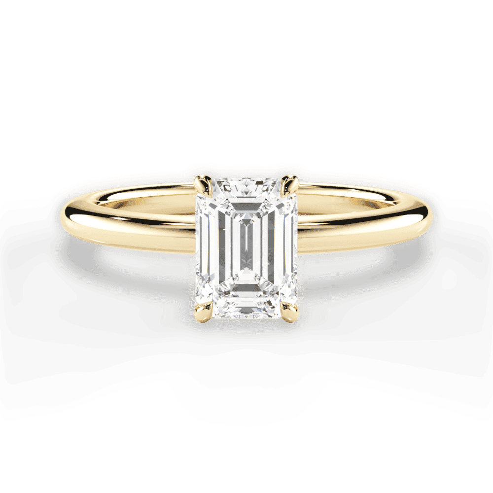 14kt Yellow Gold/18kt Yellow Gold/emerald/top