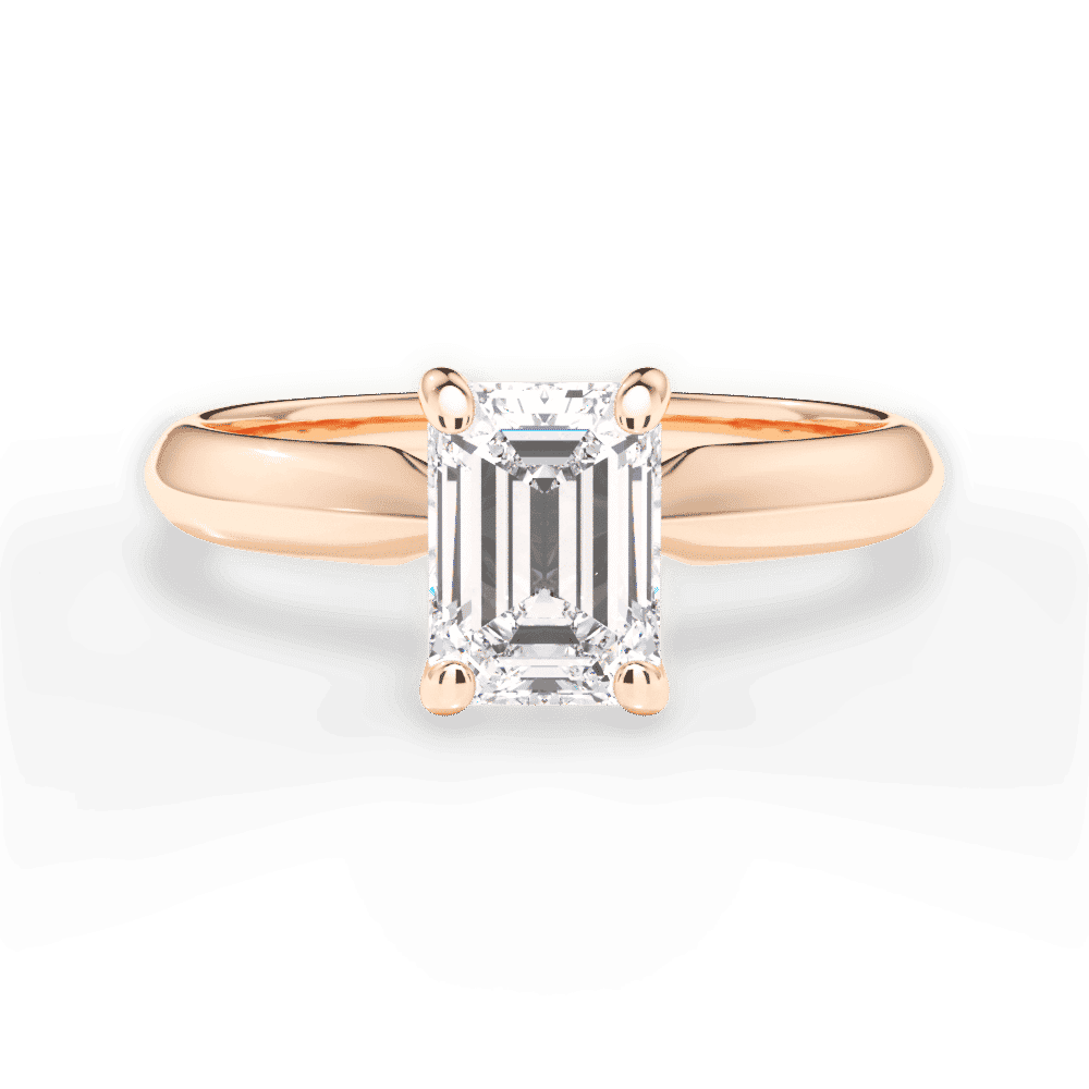 14kt Rose Gold/18kt Rose Gold/emerald/top
